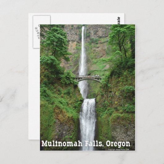 Carte Postale Multnomah Falls, OU (Devant / Derrière)