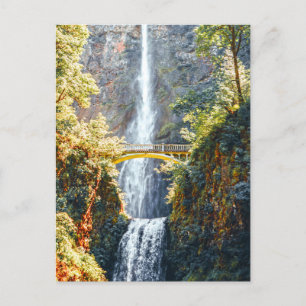 Carte Postale Multnomah Falls-Portland Oregon-Travel Photographi