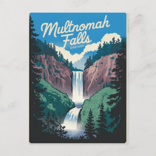 Carte Postale Multnomah Falls vintage
