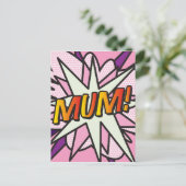 Carte Postale MUM Fun Retro Comic Book Pop Art (Debout devant)