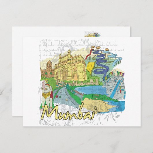 Carte Postale Mumbai (Devant / Derrière)