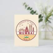 Carte Postale Mumbai India City Skyline Emblem (Debout devant)