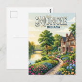 Carte Postale Muncie, Indiana (Devant / Derrière)