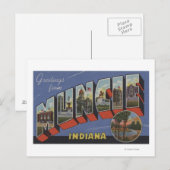 Carte Postale Muncie, Indiana - Scènes de grandes lettres (Devant / Derrière)