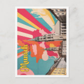 Carte Postale Munich Allemagne Pop Art Voyage Illustration (Devant)