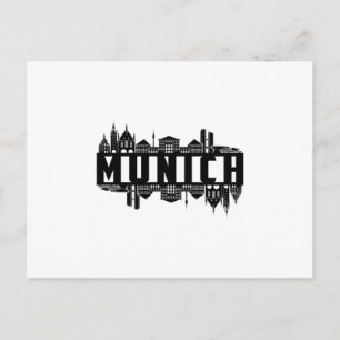 Carte Postale Munich Allemagne Ville Ville Ville Cool Drôle cade