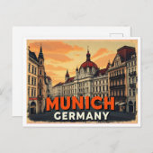 CARTE POSTALE MUNICH ALLEMAGNE VINTAGE (Devant / Derrière)