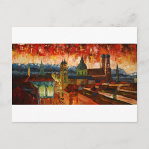 Carte Postale Munich Avec Le Panorama Des Alpes