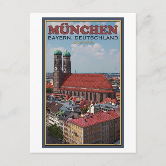 Carte Postale Munich Frauenkirche (portrait) (Devant)
