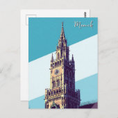 Carte Postale Munich Marienplatz Allemagne (Devant / Derrière)