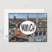 Carte Postale Munich Multiview (Devant / Derrière)