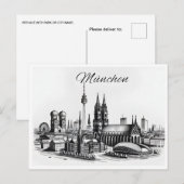 Carte Postale Munich vintage Allemagne (Devant / Derrière)