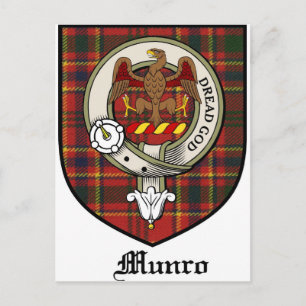 Carte Postale Munro Clan Crest Badge Tartan