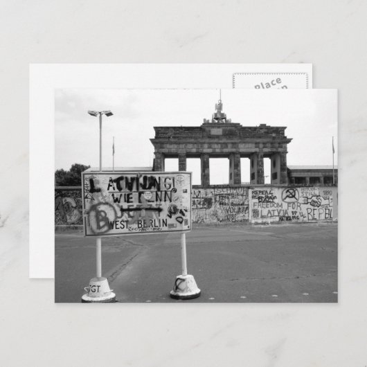 Carte Postale Mur de Berlin (Devant / Derrière)
