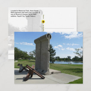 Carte Postale Mur de Berlin, Memorial Park, Rapid City, SD -