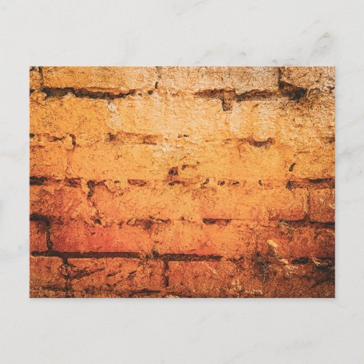 Carte Postale Mur de briques orange patiné (Devant)