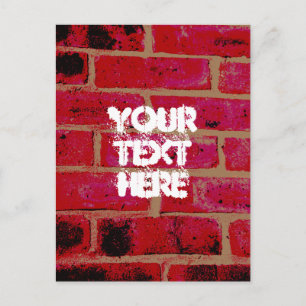 Carte Postale Mur de briques personnalisable