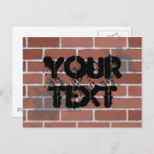 Carte Postale mur de briques, VOTRE TEXTE (Devant / Derrière)