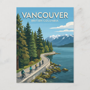 Carte Postale Mur de mer du parc Stanley à Vancouver au Canada