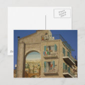 Carte Postale Mur de Panited d'une maison à Jérusalem (Devant / Derrière)
