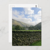 Carte Postale Mur de pierre sèche Cumbrian à Howtown (Devant / Derrière)