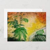 Carte Postale Mur jaune avec plante (Devant / Derrière)