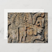 Carte Postale Mur maya en pierre de Chichen Itza (Devant / Derrière)