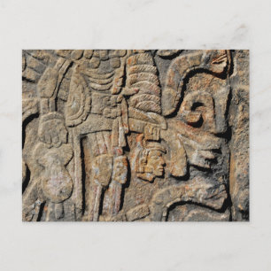 Carte Postale Mur maya en pierre de Chichen Itza