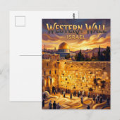 Carte Postale Mur occidental Israël (Devant / Derrière)