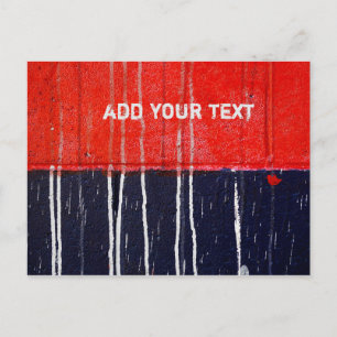 Carte Postale Mur peint rouge et bleu
