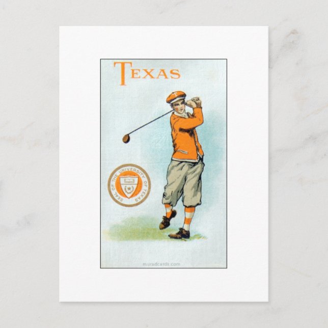 Carte Postale Murad College Series - 1910 - Texas Golfer (Devant)