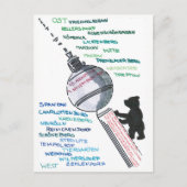 Carte Postale Muraille de Berlin (Devant)