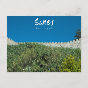 Carte Postale Muraille du château de Sines - Portugal