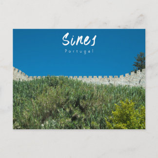 Carte Postale Muraille du château de Sines - Portugal