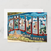Carte Postale Muraille murale Austin Texas (Devant / Derrière)