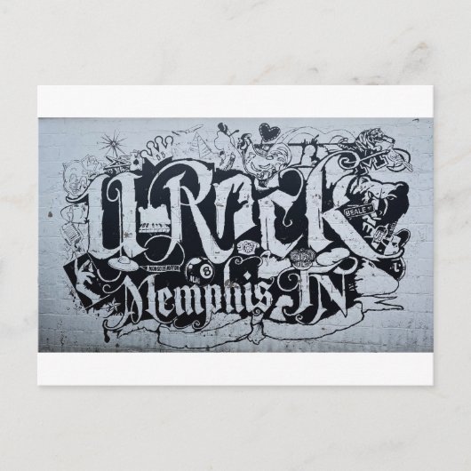 Carte Postale Mural I Love Memphis (Devant)