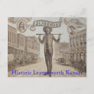 Carte Postale murale, historique Leavenworth Kansas