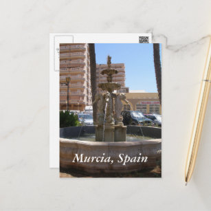 Carte Postale Murcie, Espagne fontaine à hippocampe