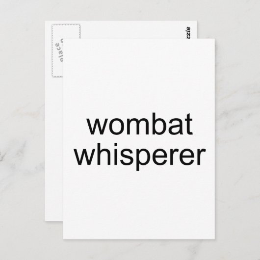 Carte Postale murer wombat (Devant / Derrière)