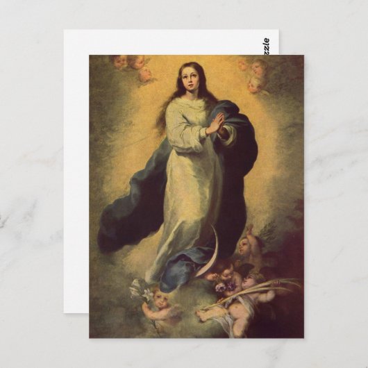 Carte Postale Murillo, Bartolom ? Esteban Perez Maria Immaculata (Devant / Derrière)