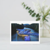 Carte Postale Murinsel futuriste (Mur Island), Graz, Autriche (Debout devant)