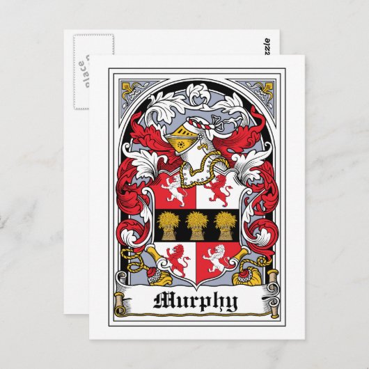 Carte Postale Murphy Family Crest (Devant / Derrière)
