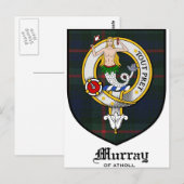 Carte Postale Murray Clan Crest Badge Tartan (Devant / Derrière)