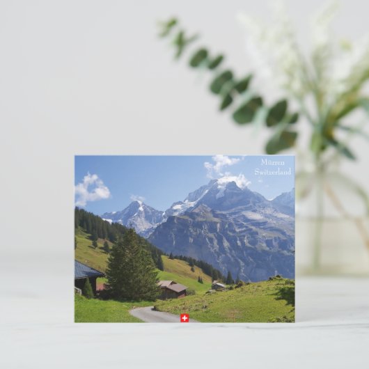 Carte postale Mürren, Suisse (Debout devant)