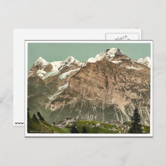 Carte Postale Murren, vue générale, Oberland bernois, Suisse (Devant / Derrière)