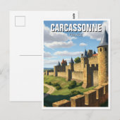Carte Postale Murs de Carcassonne France Voyage (Devant / Derrière)