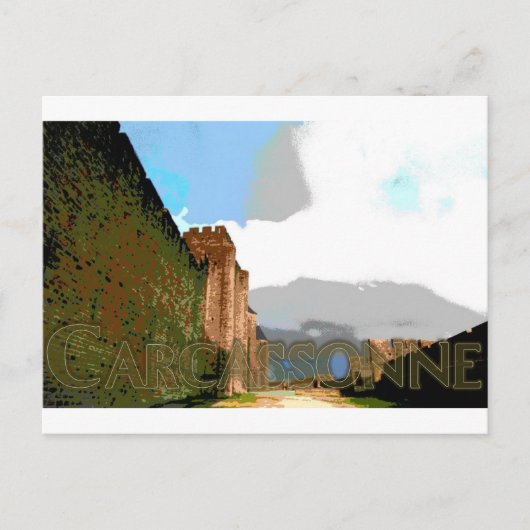 Carte Postale Murs de la ville de Carcassonne (Devant)