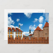 Carte Postale Murs de la ville de Varsovie Pologne (Devant / Derrière)