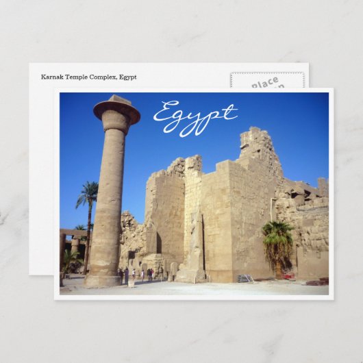 Carte Postale murs karnak egypte (Devant / Derrière)
