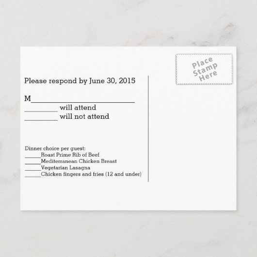 Carte postale Murtaugh/Reddy (Dos)